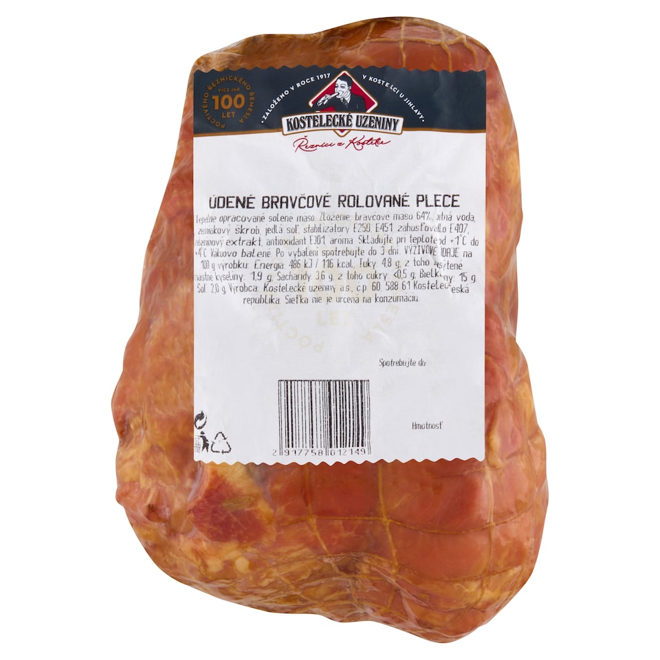 Kostelecké Uzeniny Údené bravčové rolované plece
