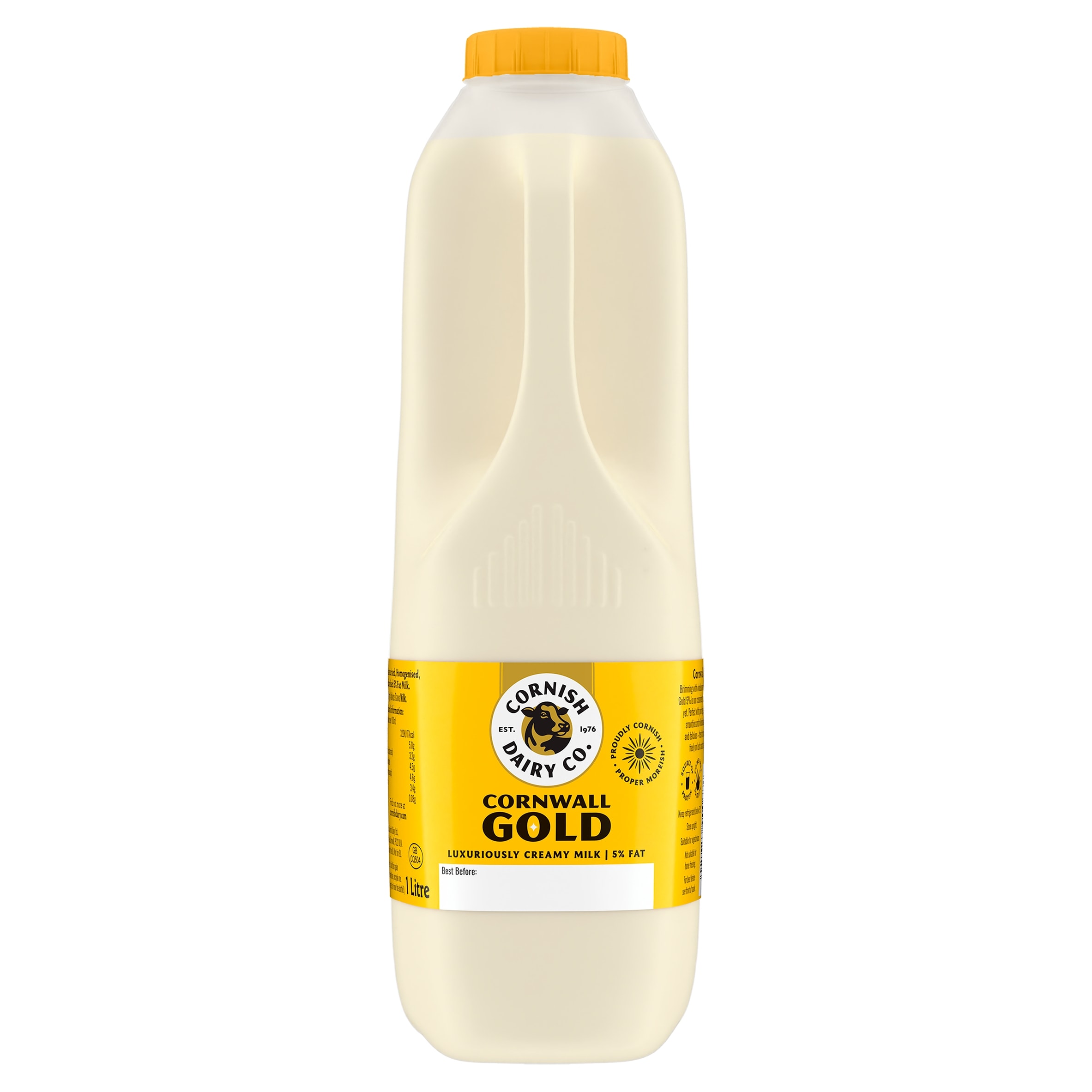 Cornish Dairy Co Cornwall Gold Luxuriously creamy milk 5% Fat 1 Litre
