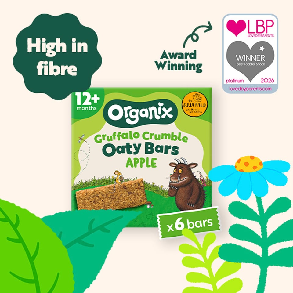 image 1 of Organix Gruffalo Crumble Apple Oaty Bars Organic Toddler Snack Multipack 6x23g