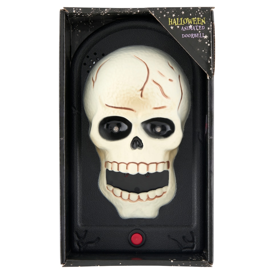 Halloween animált koponya ajtócsengő 