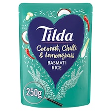 Tilda Coconut Chilli & L/Grass Basmati Rice 250G