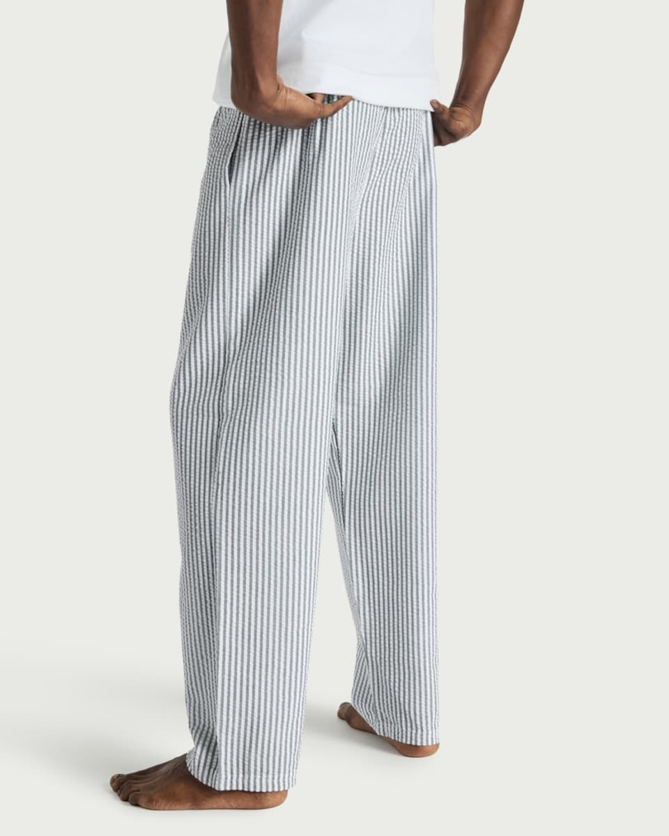 image 1 of F&F Striped Drawstring Pyjama Bottoms in Multi