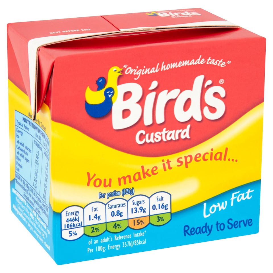 image 1 of Birds Rts Custard Low Fat Tetra Pack 500G