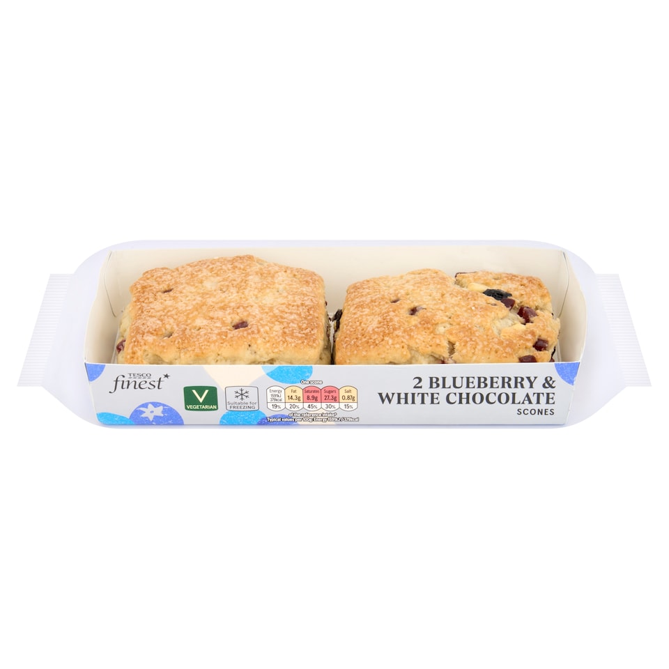 Tesco Finest 2 All Butter Blueberry & White Chocolate scone 100g
