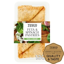 Tesco Feta And Herb Spinach Pastries 130G