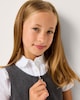 image 2 of F&F School Girls 2-Pack Cotton Rich Pinafore Dresses in Grey