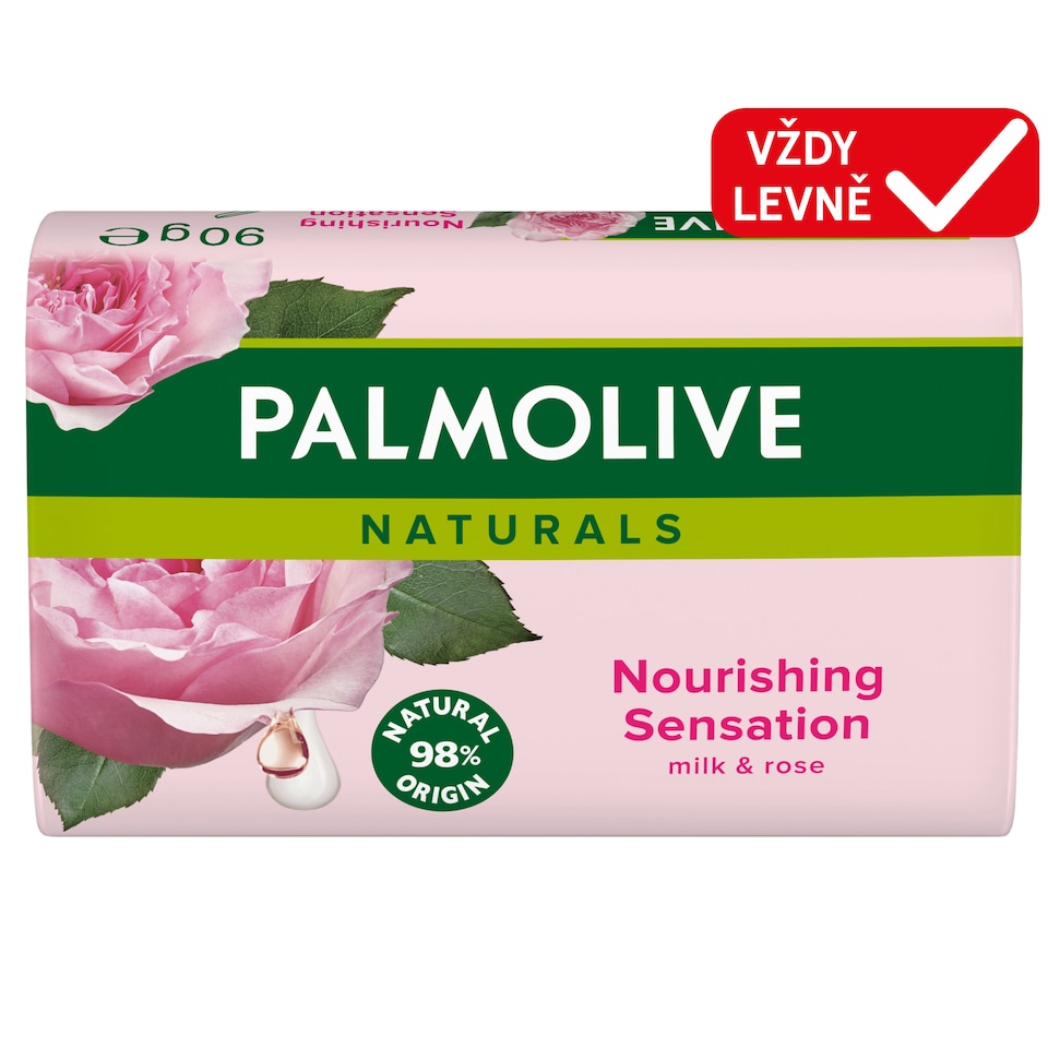 Obrázek 1 pro produkt Palmolive Naturals tuhé mýdlo mléko a růže 90g