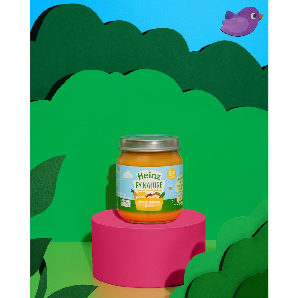 image 1 of Heinz Cheese and Tomato Pasta Stars Baby Food Jar 200g