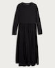 image 4 of F&F Long Sleeved Midi Dress in Black