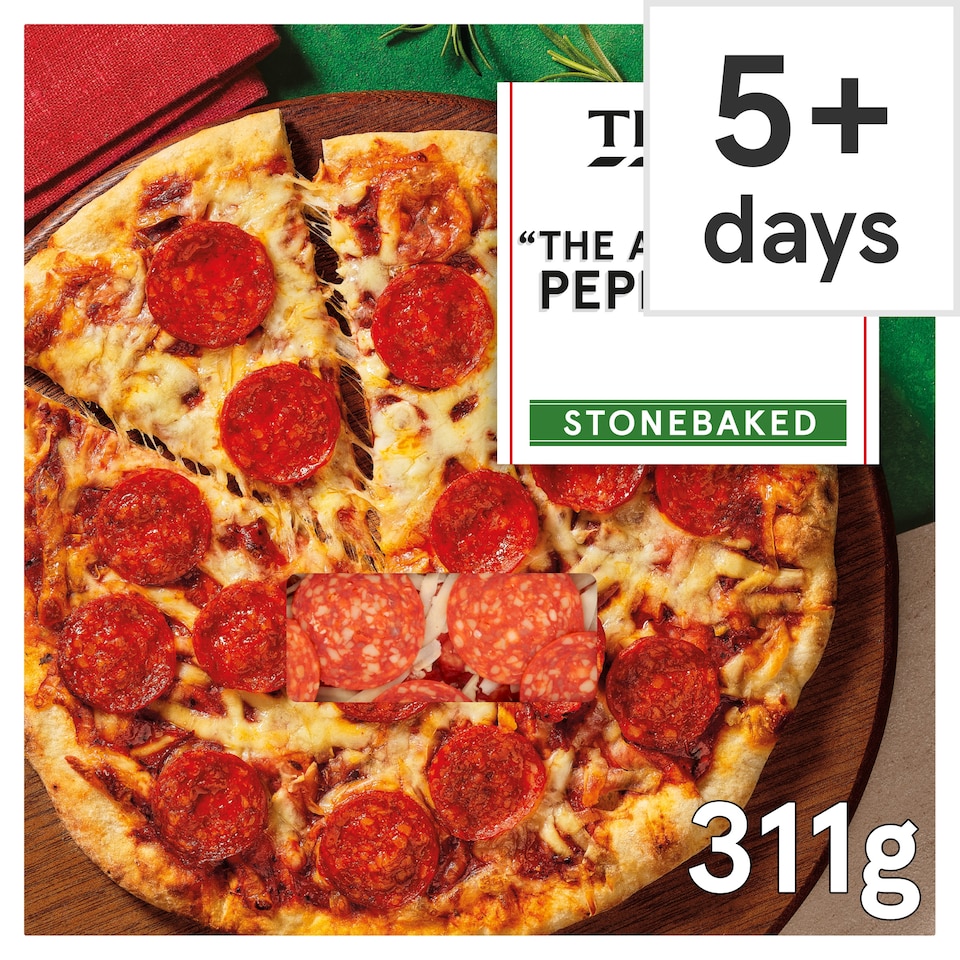 Tesco Stonebaked The American Pepperoni Pizza 311g