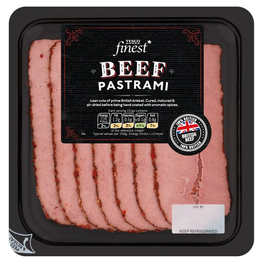 Tesco Finest Pastrami 125g Tesco Groceries