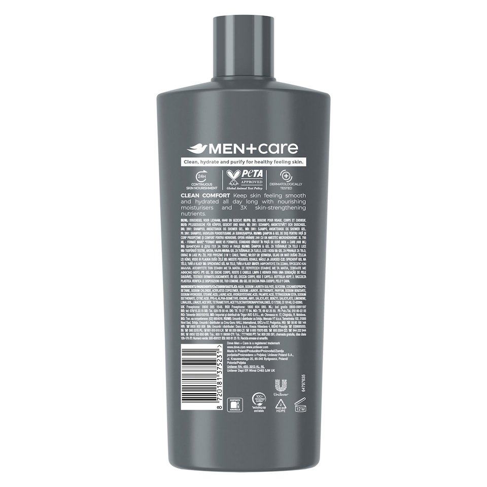 image 1 of DOVE Men+Care Shower gel clean comfort 700 ml