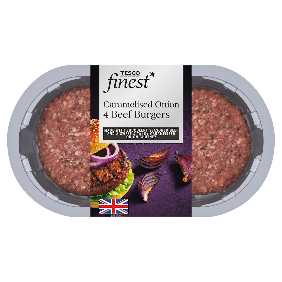 Tesco Finest Caramelised Onion Burgers 454g