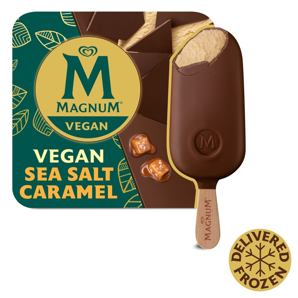 image 1 of Magnum Vegan Non Dairy Sea Salt Caramel Ice Cream Sticks 3x90ml