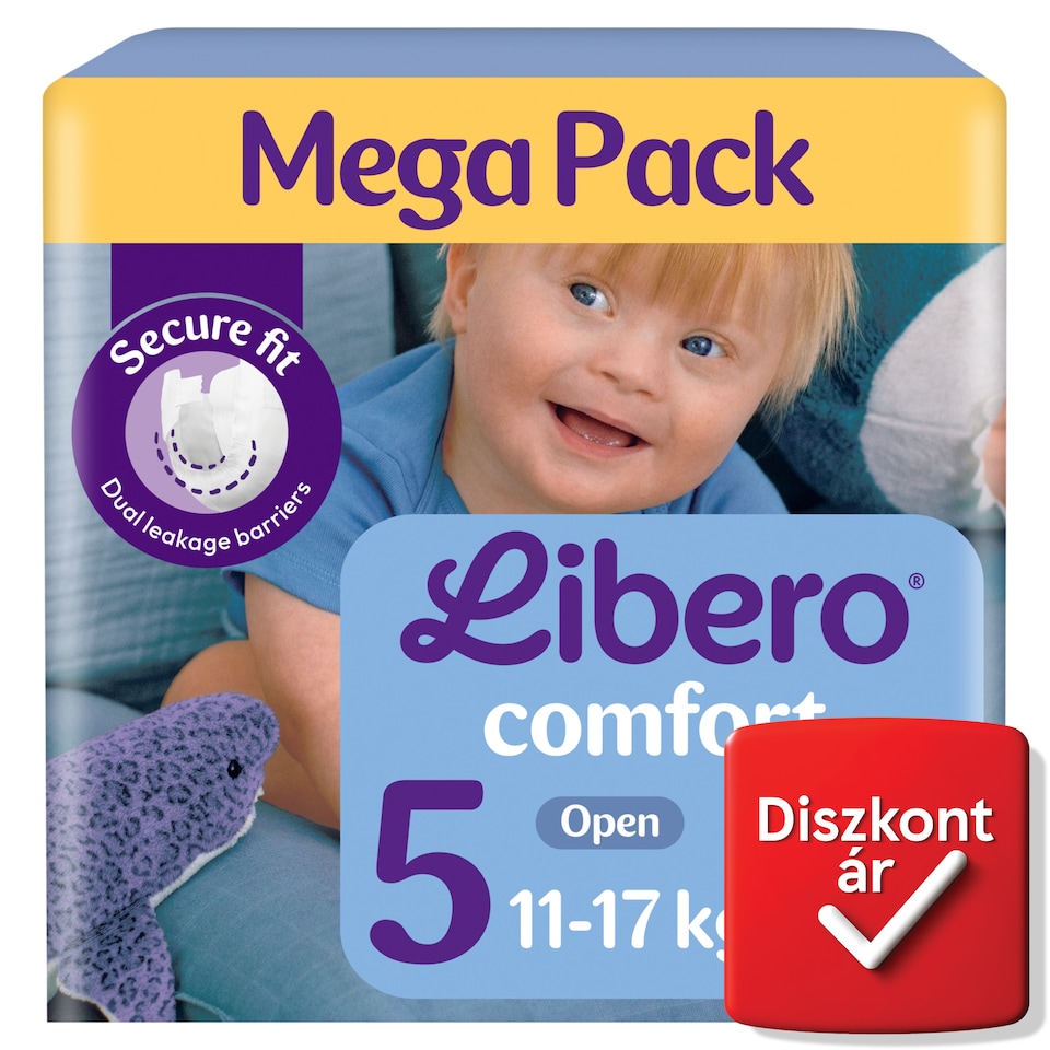 Libero Comfort Mega Pack pelenka, méret: 5, 11-17 kg, 64 db  1. kép