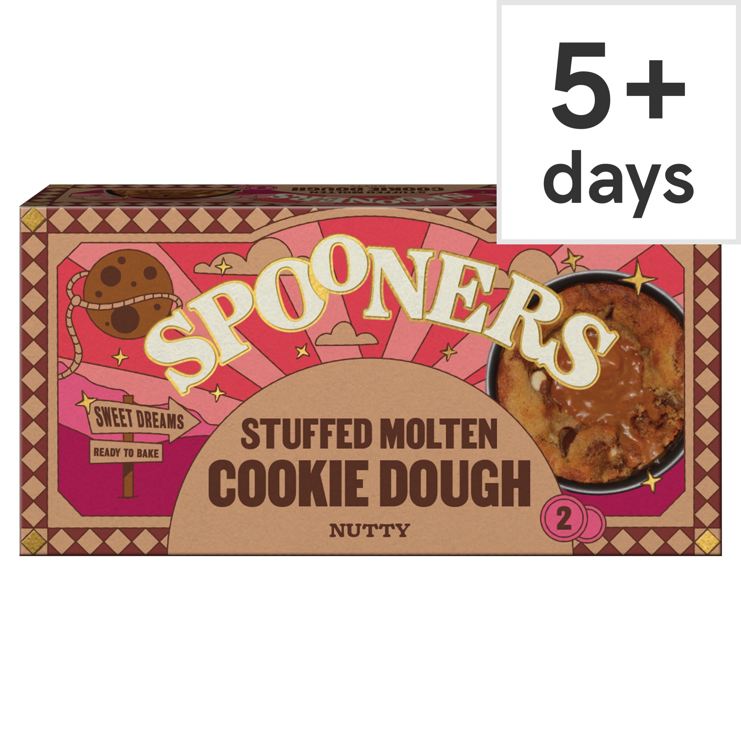 Spooners Stuffed Nutty Molten Cookie Dough 2x80g