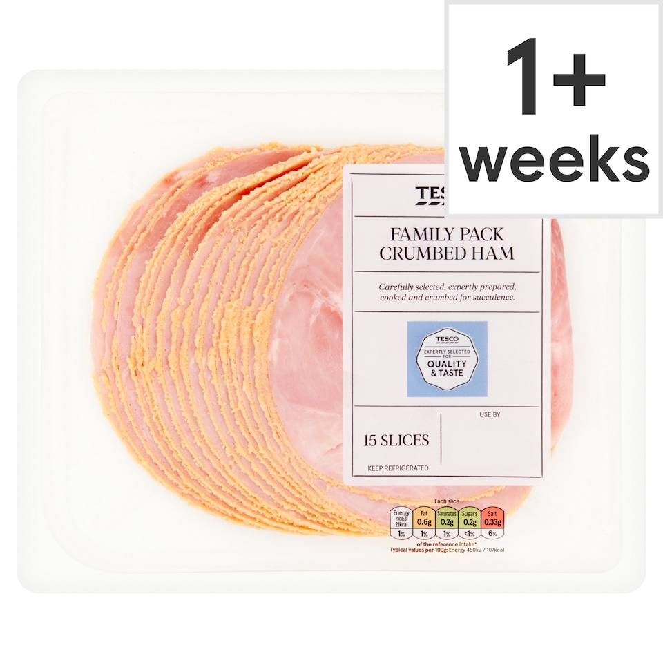 Tesco Family Pack Crumbed Ham 300g