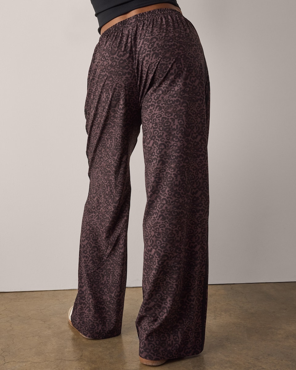 image 1 of F&F Active EVERYHOUR Animal Print Trousers in Multi Brown