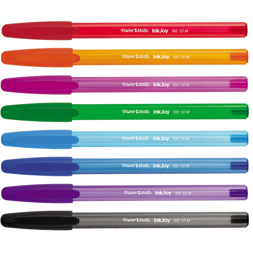 image 1 of Paper Mate InkJoy 100 Ballpoint Pens, Fun Colours, 8 Count