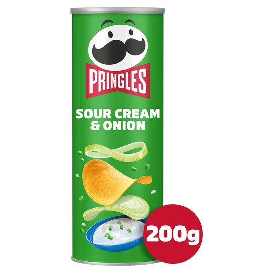 Pringles Sour Cream & Onion 200G Tesco Groceries