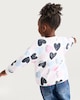 image 3 of F&F Girls 2-Pack Cotton Rich Heart Print Sweatshirts in Multi