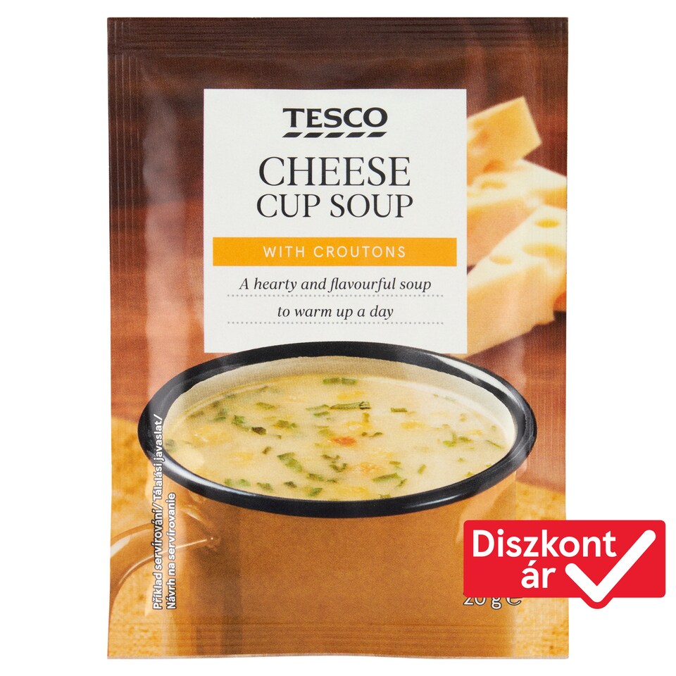 Tesco Cheese Cup Soup with Croutons 20 g