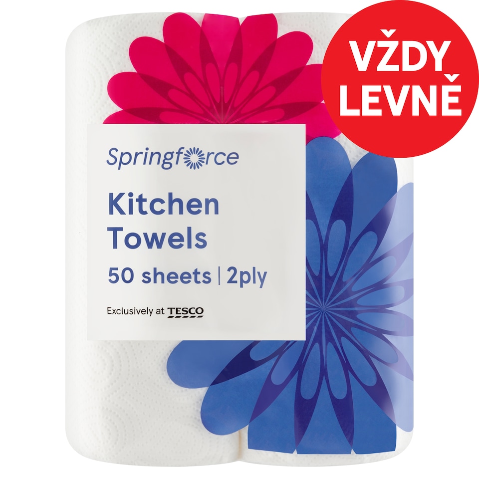 Springforce Kitchen Towels 2 Ply 2 Rolls