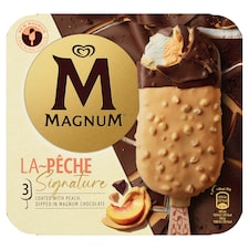 Magnum La Peche Multipack őszibarack ízű jégkrém 3 x 90 ml