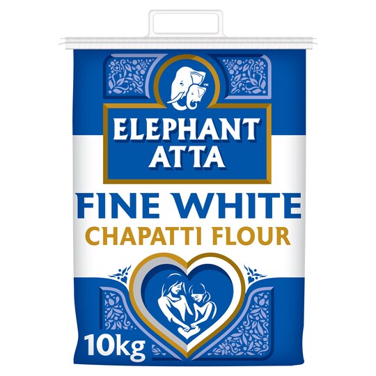 Elephant Atta Chapatti Flour Fine White 10Kg Tesco Groceries