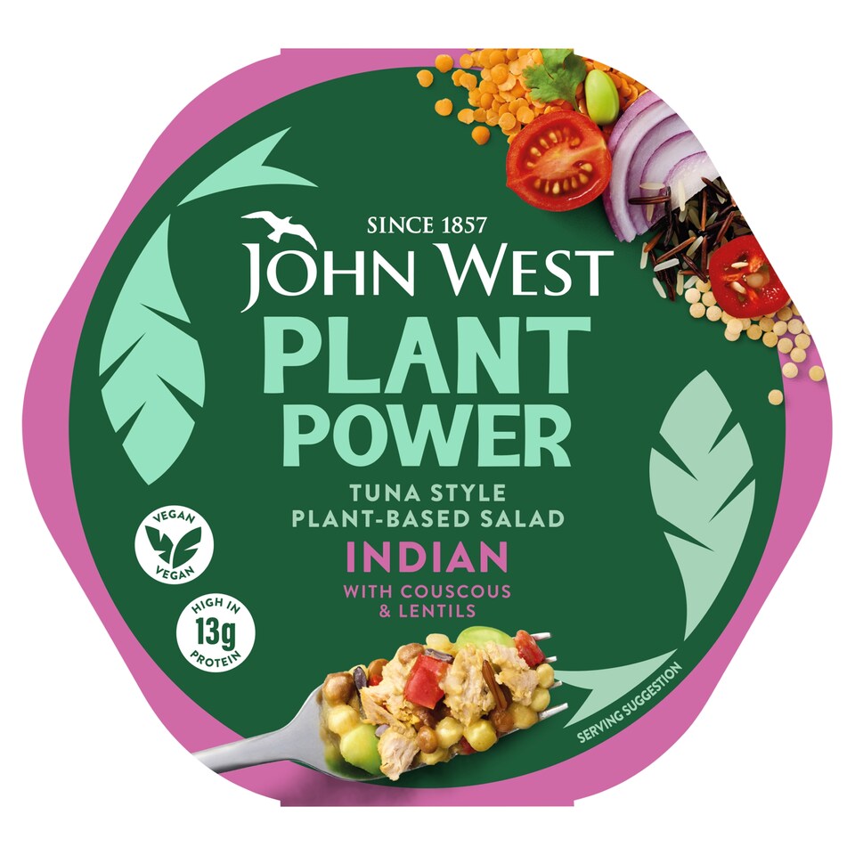 John West Plant Power Tuna Style Plant Indian Salad 220G