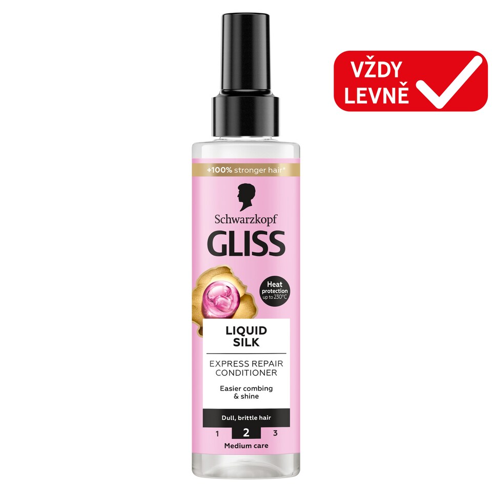 image 1 of Schwarzkopf Gliss Liquid Silk Express Repair Conditioner 200ml