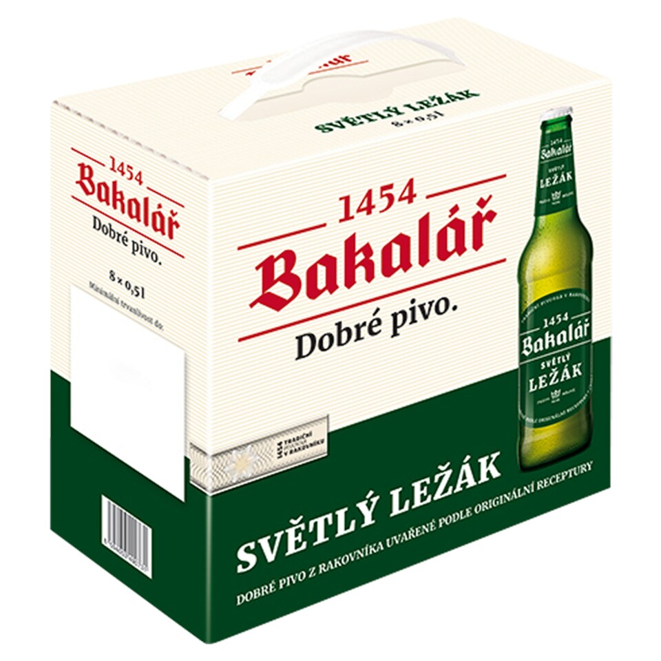 Bakalář Pivo světlý ležák 8 x 0,5l
