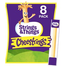 Cheestrings Original 8Pk Cheese Snacks 160G - Tesco Groceries
