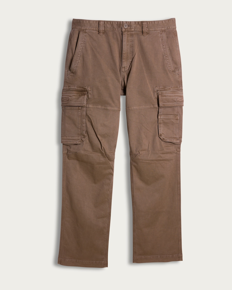 F&F Cotton Rich Straight Fit Utility Cargo Trousers in Sand