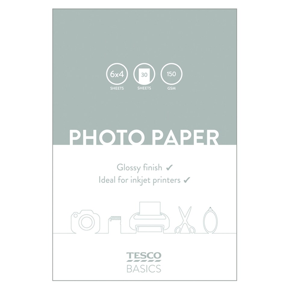 Tesco 6X4 Basic Photo Paper 30 Sheets