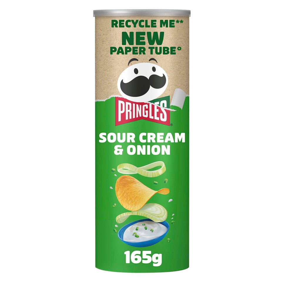 Pringles Sour Cream & Onion Sharing Crisps 165g Tesco Groceries
