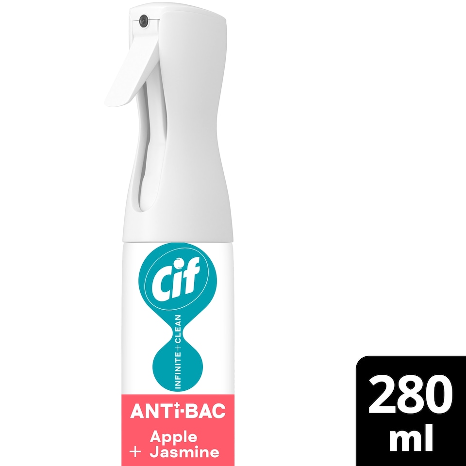 image 1 of Cif Infinite Clean All in One: Anti-Bac Apple & Jasmine Spray 280ml