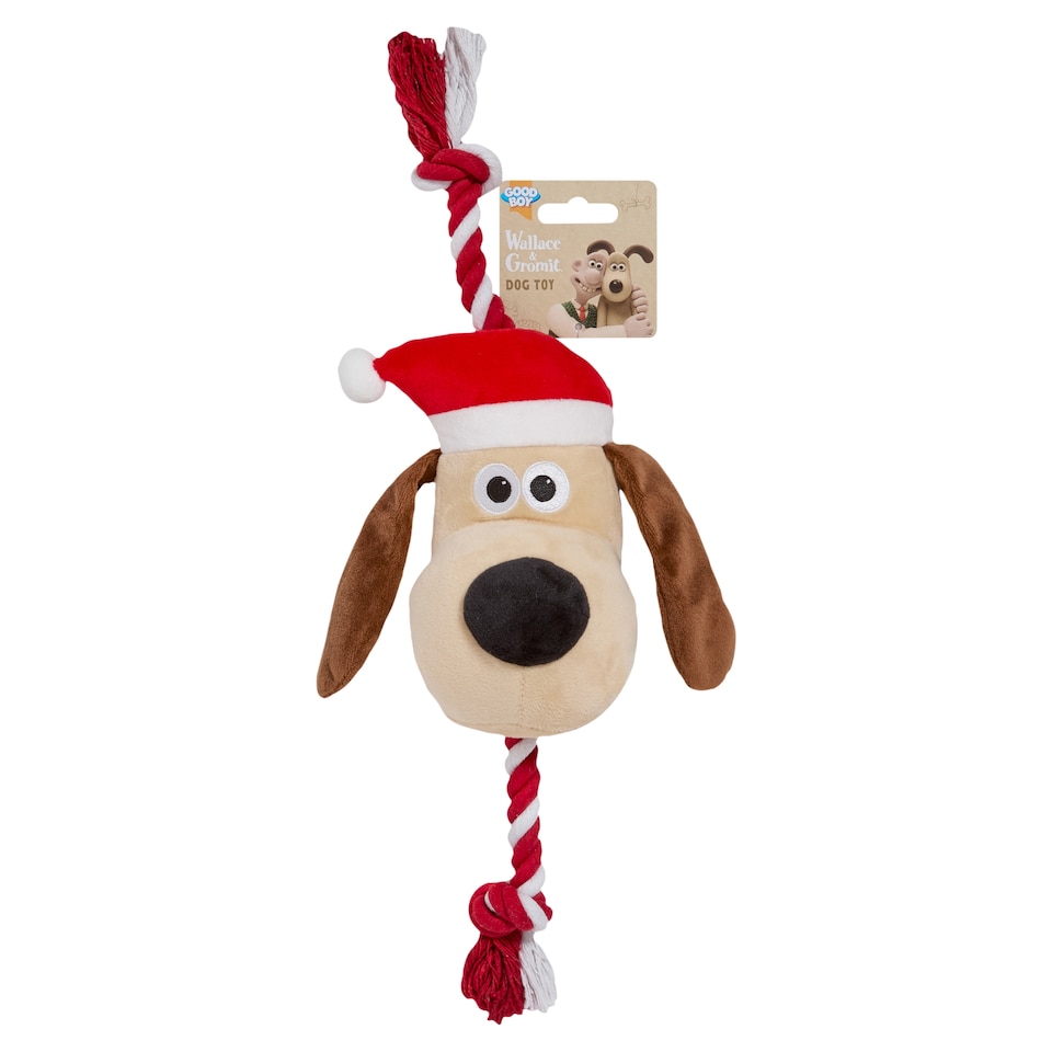 Good Boy Wallace & Gromit Hug Tug Festive Face Dog Toy