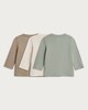 image 2 of F&F Baby 3-Pack Pure Cotton Henley Tops in Neutral