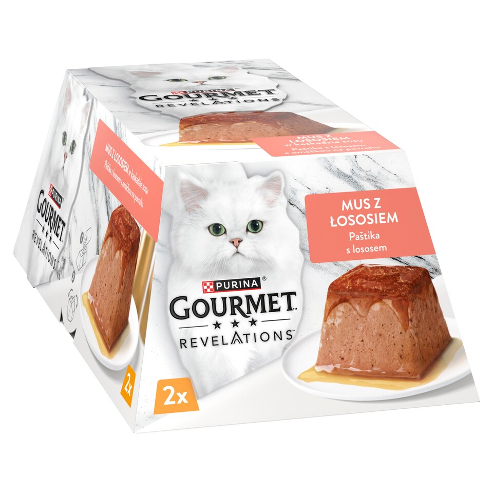 Obrázek 1 pro produkt Gourmet Revelations pro kočky losos paštika v omáčce 2 x 57g