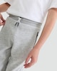 image 2 of F&F Boys Cotton Rich Zip Pocket Cuffed Drawstring Joggers in Grey Marl