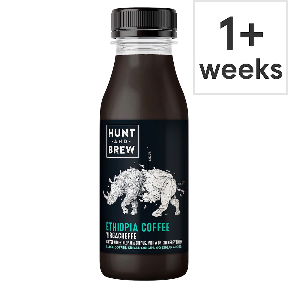 Hunt and Brew Ethiopia Black Coffee Yirgacheffe 330ml