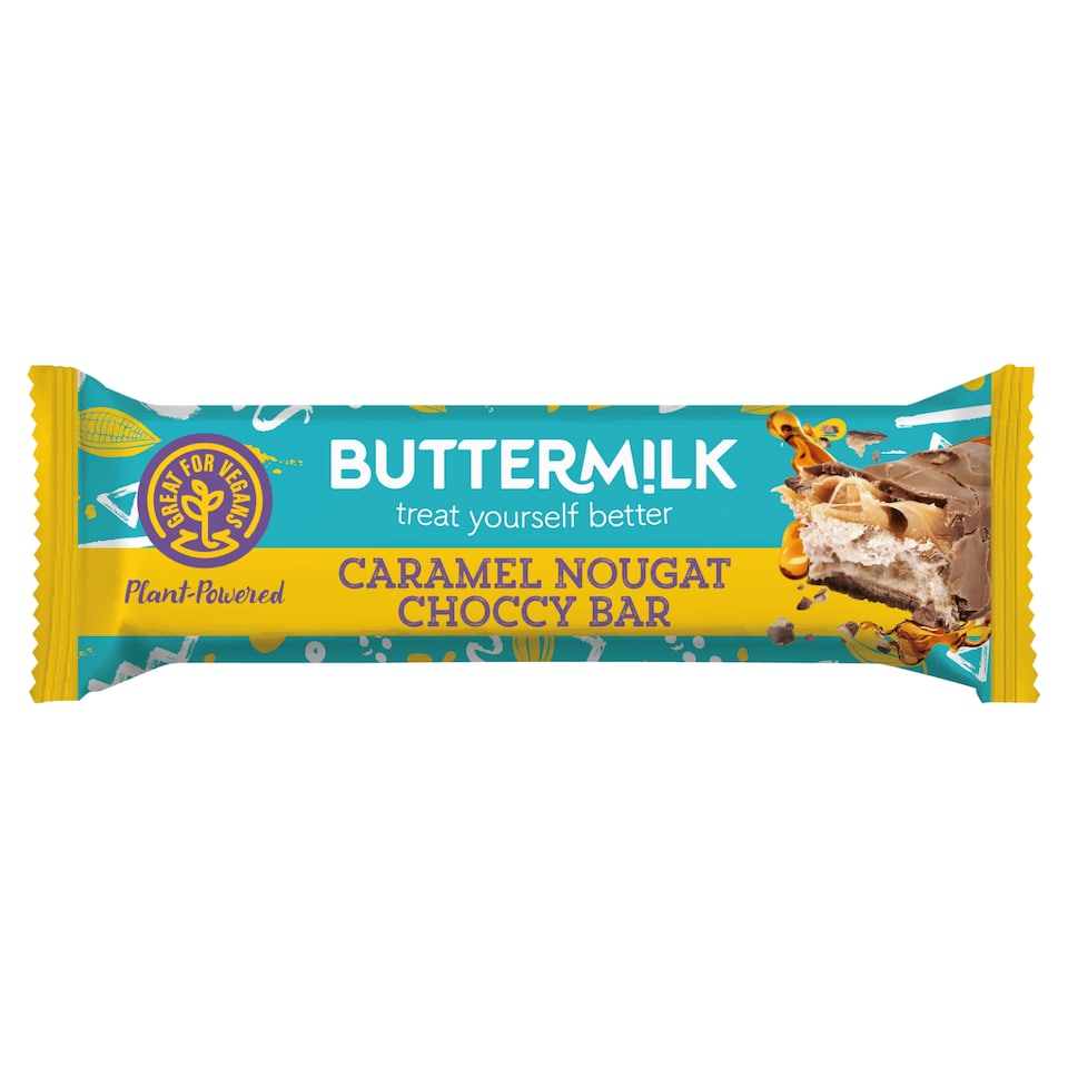 Buttermilk Plant-Based Choccy Bar - Caramel Nougat 50g