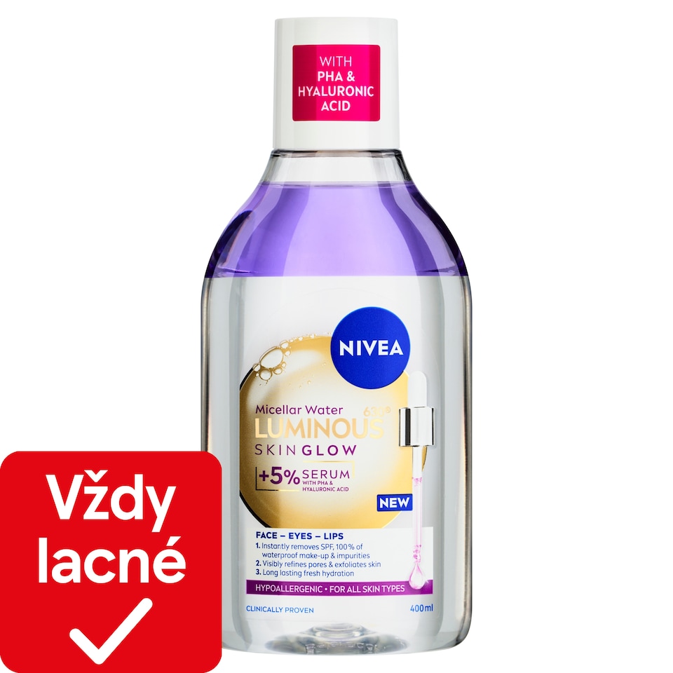obrázok 1 z Nivea Luminous630 Skin Glow Micelárna voda 400 ml