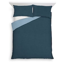 F&F Home Blue Reversible Duvet Set Double
