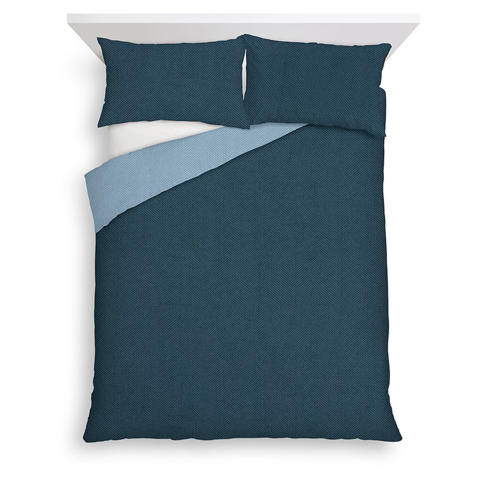 F&F Home Blue Reversible Duvet Set Double
