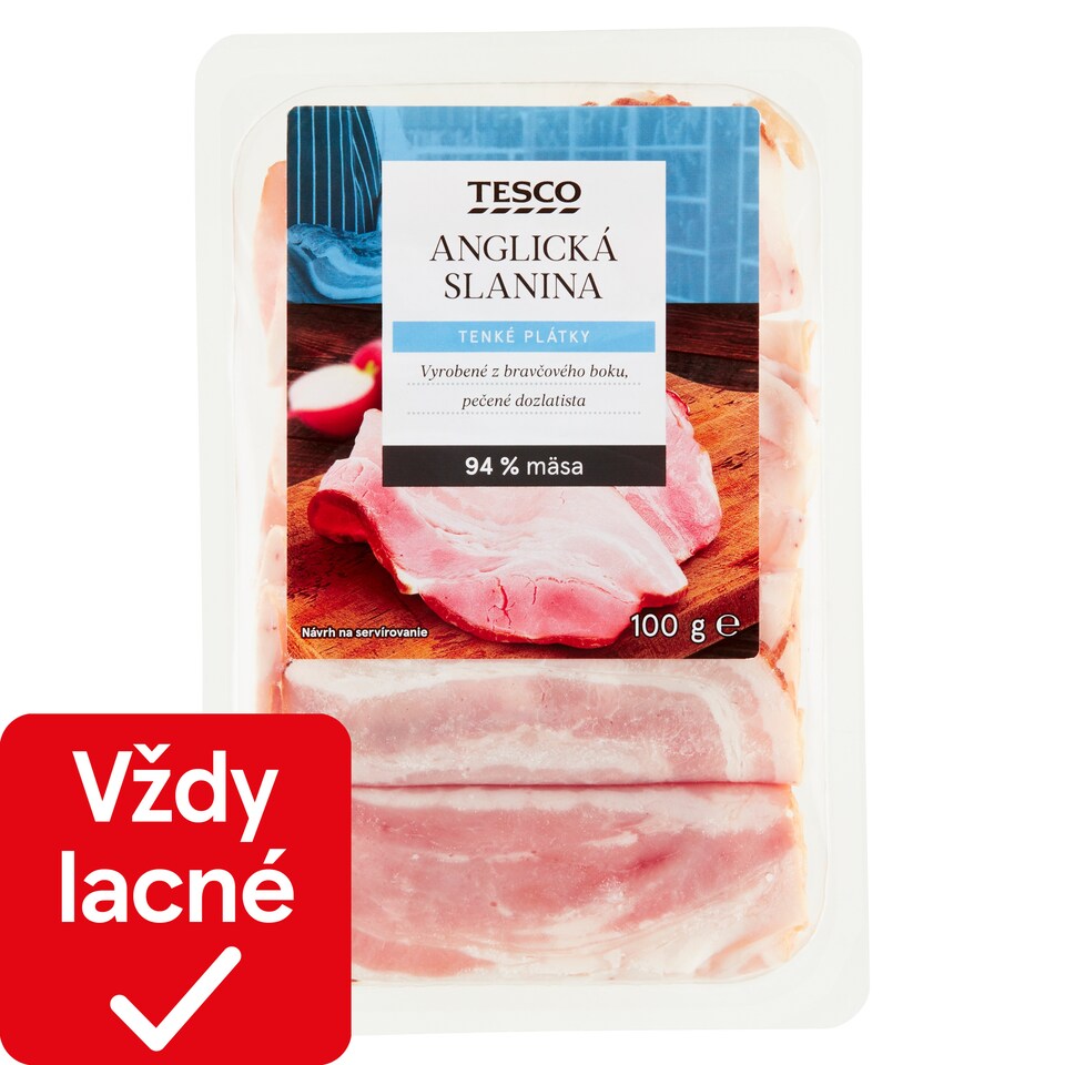 Tesco English Bacon 100 g