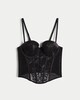 image 4 of F&F Floral Embroidered Corset in Black