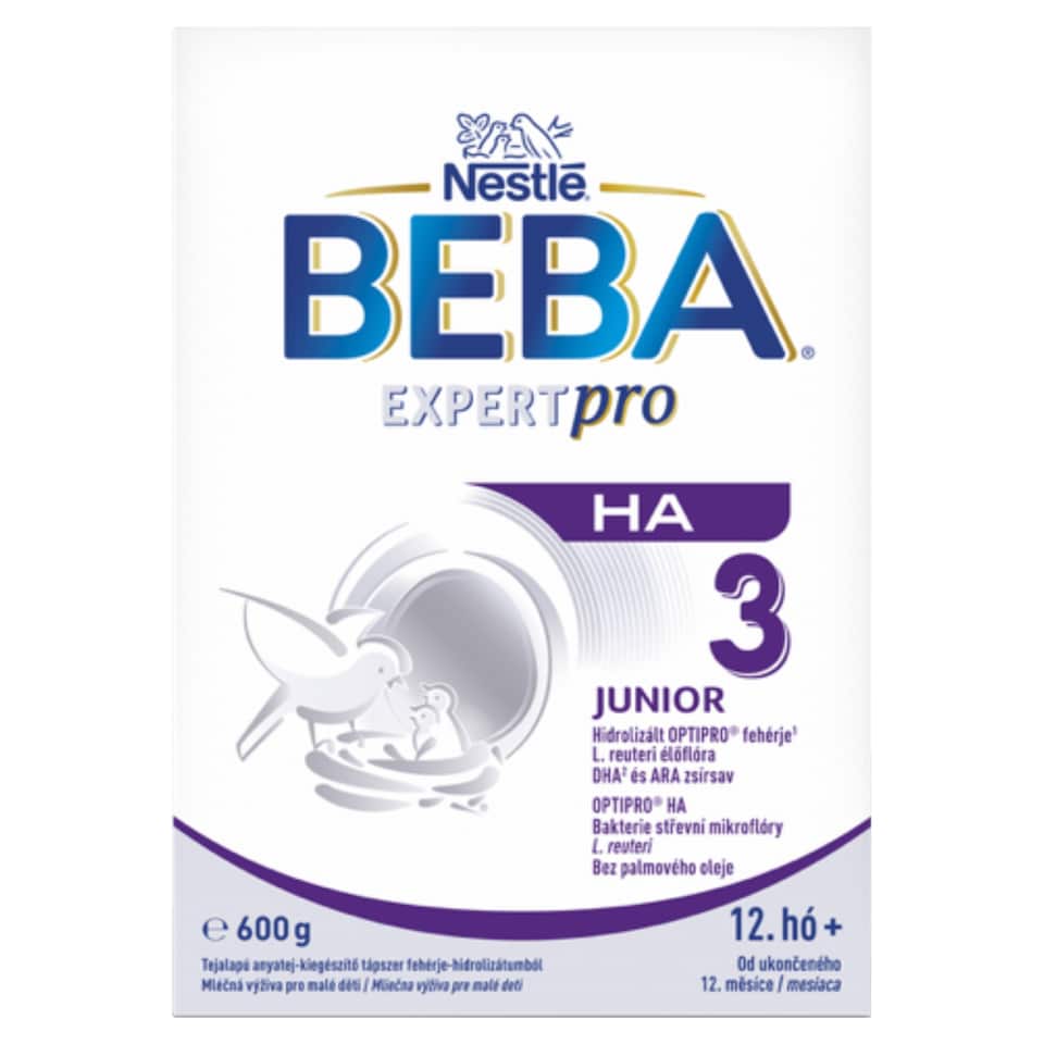 Beba ExpertPro HA 3 Junior tejalapú anyatej-kiegészítő tápszer 12. hó+ 600 g  1. kép