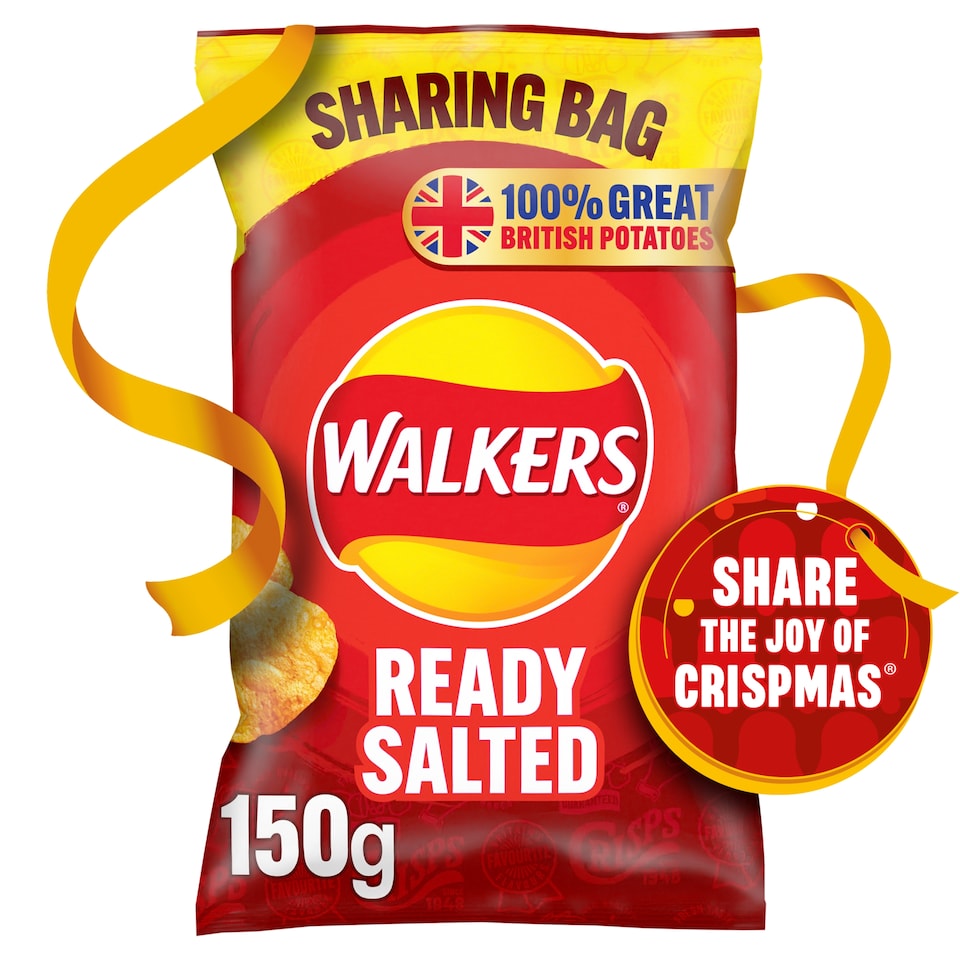 image 1 of Walkers Legendary Ready Salted Potato Crisps 150g
